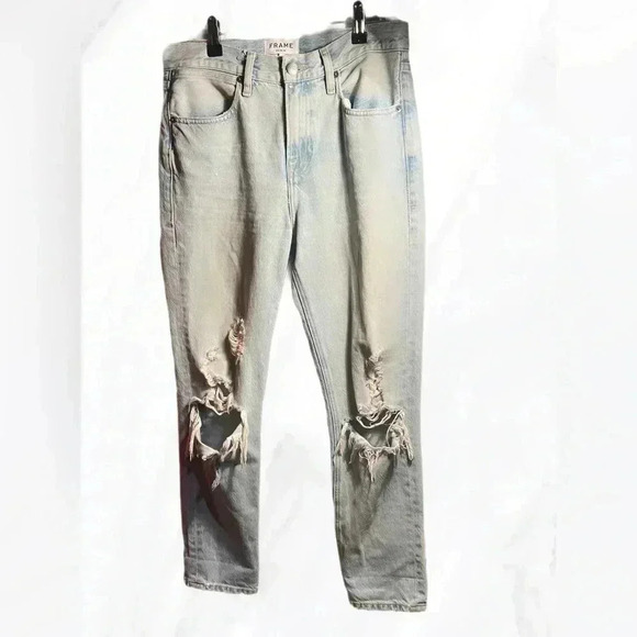 Frame Le pegged “glacier park” straight leg casual 5 pocket denim jean 26 - Picture 2 of 5